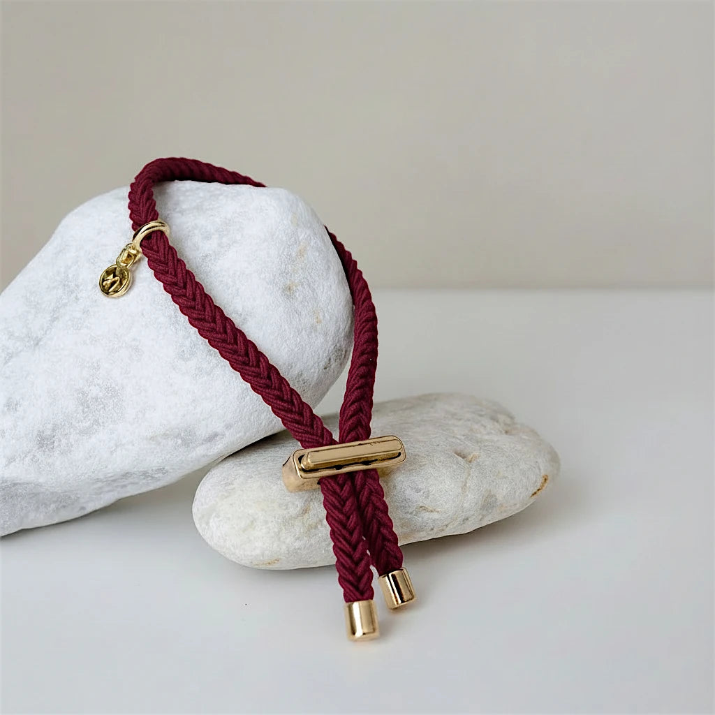Maivy Band - Burgundy Red & Gold