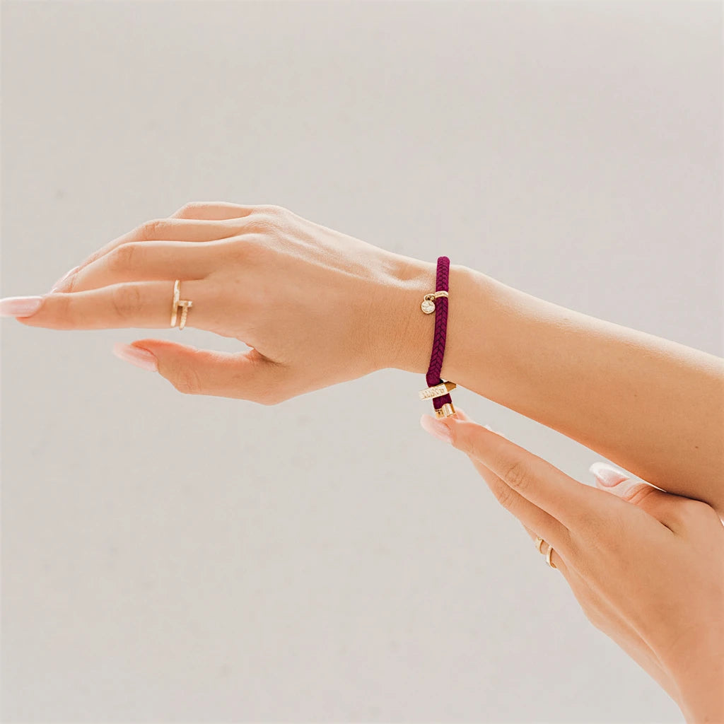 Maivy Band - Burgundy Red & Gold
